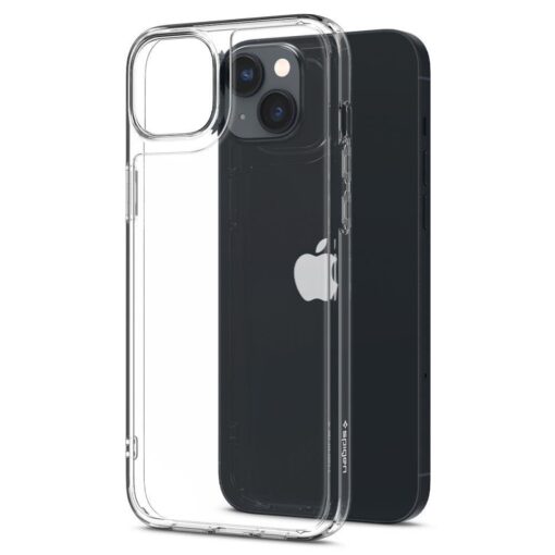 iPhone 14 umbris Spigen Quartz Hybrid plastikust taguse ja silikoonist raamiga labipaistev 6