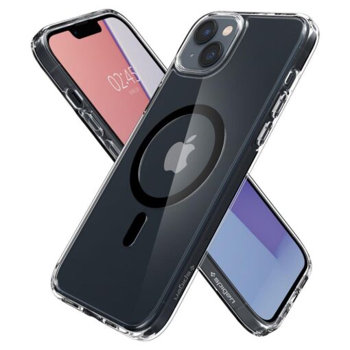 iPhone 14 umbris Spigen Ultra Hybrid MagSafe silikoonist musta MagSafe ringiga labipaistev 5