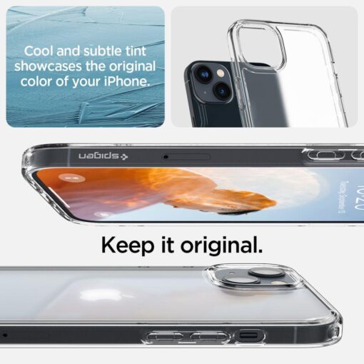 iPhone 14 umbris Spigen Ultra Hybrid mati plastikust taguse ja silikoonist raamiga 7