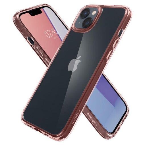 iPhone 14 umbris Spigen Ultra Hybrid plastikust taguse ja silikoonist raamiga roosa 4