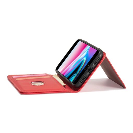 iPhone 7 8 SE 2020 SE 2020 kaaned kunstnahast kaarditaskutega punane 9