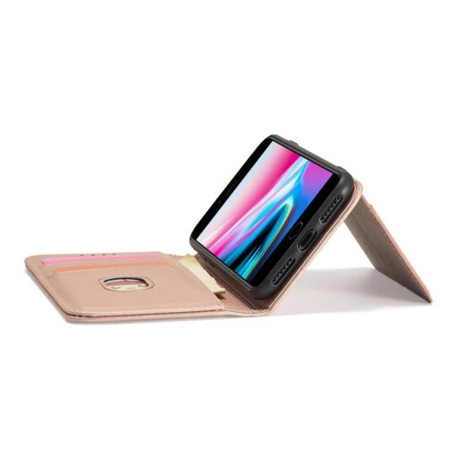 iPhone 7 8 SE 2020 SE 2020 kaaned kunstnahast kaarditaskutega roosa 6