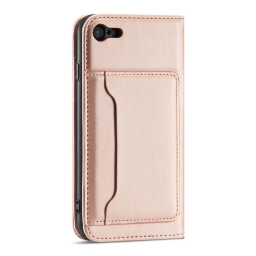 iPhone 7 8 SE 2020 SE 2020 kaaned kunstnahast kaarditaskutega roosa 9