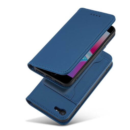 iPhone 7 8 SE 2020 SE 2020 kaaned kunstnahast kaarditaskutega sinine 3