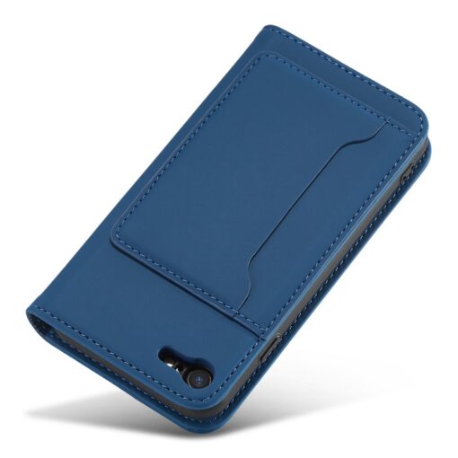 iPhone 7 8 SE 2020 SE 2020 kaaned kunstnahast kaarditaskutega sinine 5