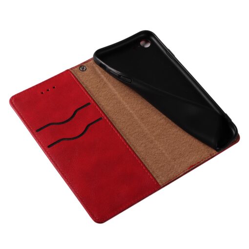 iPhone 7 8 SE 2020 SE 2020 kaaned mustriga kunstnahast kaarditaskuga punane 9