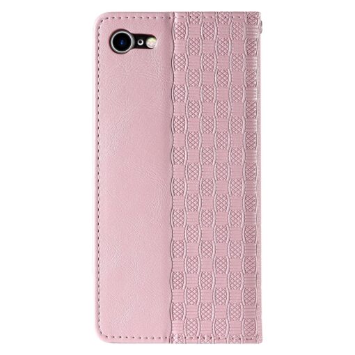 iPhone 7 8 SE 2020 SE 2020 kaaned mustriga kunstnahast kaarditaskuga roosa 9