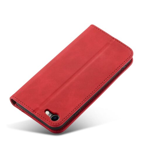 iPhone 7 8 SE 2020 SE 2020 kaaned vintage kunstnahast kaarditaskuga punane 3