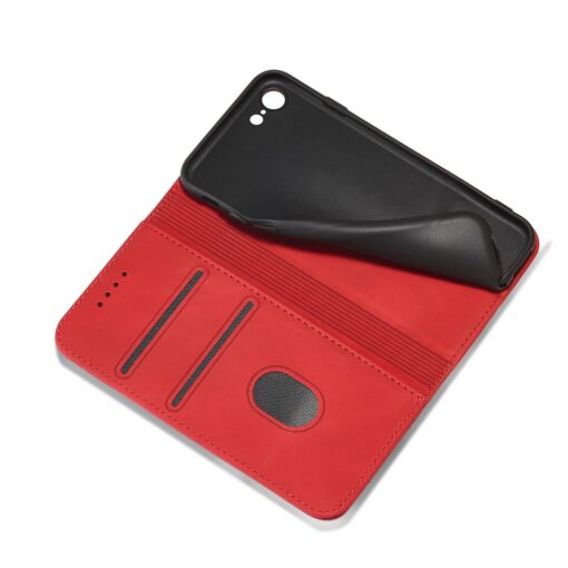iPhone 7 8 SE 2020 SE 2020 kaaned vintage kunstnahast kaarditaskuga punane 8