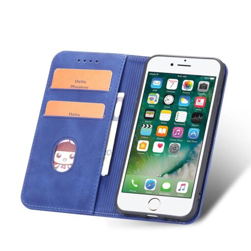 iPhone 7 8 SE 2020 SE 2020 kaaned vintage kunstnahast kaarditaskuga sinine 6