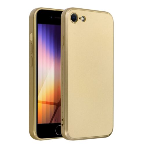 iPhone 7 8 SE 2020 SE 2022 umbris silikoonist metalliku laikega kuldne 1