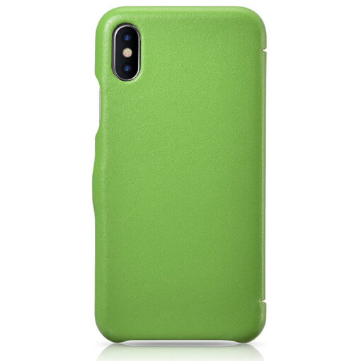 iPhone XS X kaaned naturaalsest nahast roheline 1