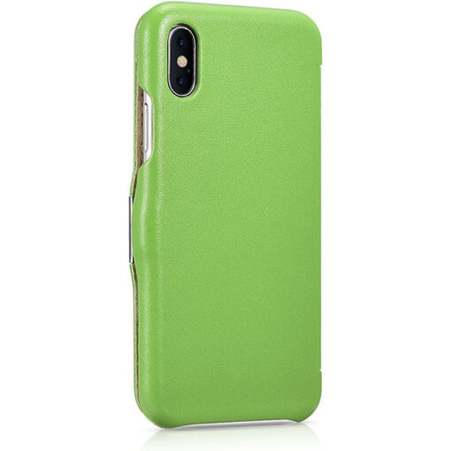 iPhone XS X kaaned naturaalsest nahast roheline 5