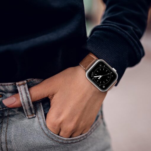 Apple Watch rihm 384041mm Dux Ducis Enland nahast pruun 5