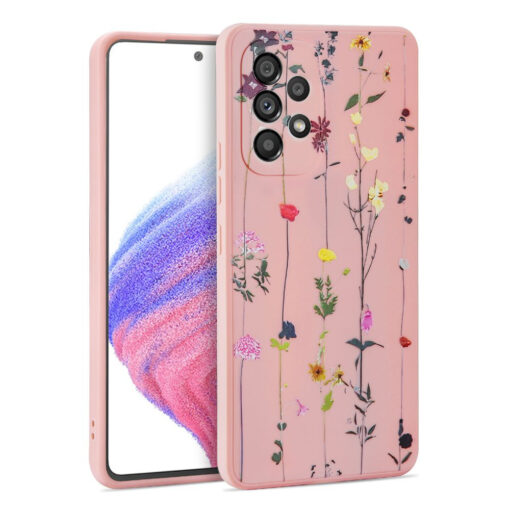 Samsung A53 4G umbris silikoonist Garden roosa