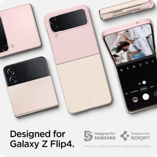 Samsung Galaxy Flip 4 umbris Spigen AirSkin kahetooniline roosa 1