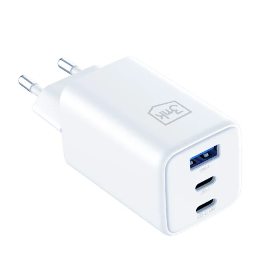 Seinaadapter 2x USB C 1x USB A 3mk Hyper GaN Charger 65W QC4 PD PPS 1 scaled