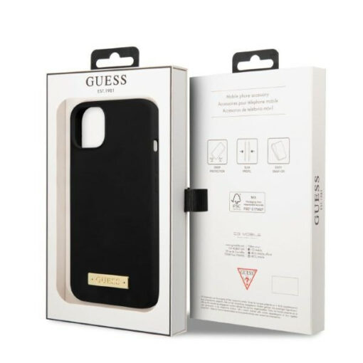 iPhone 13 umbris Guess silikoonist Silicone Logo Plate GUHMP13MSPLK must 7