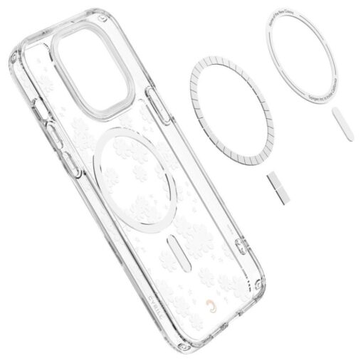 iPhone 14 PRO MAX umbris MagSafe silikoonist Spigen Cyrill Cecile white daisy 6