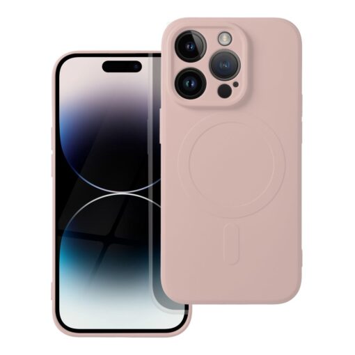 iPhone 14 PRO umbris silikoonist MagSafe roosa
