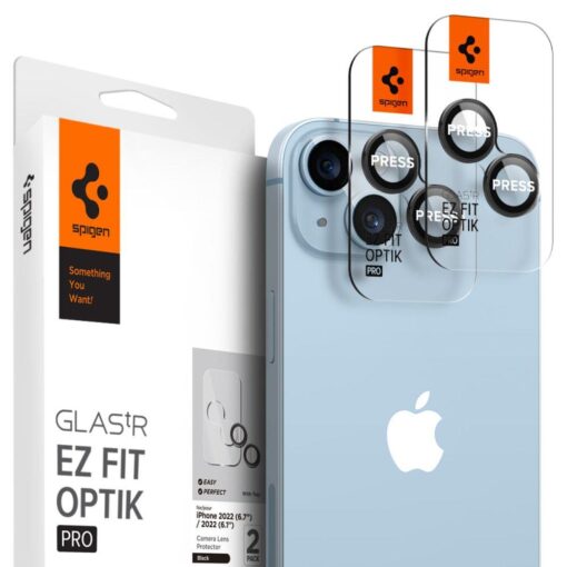 iPhone 1414 PLUS kaamera kaitse Spigen OPTIK EZ FIT 2tk