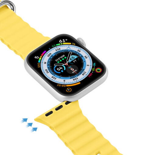 Apple Watch rihm silikoonist Dux Ducis OceanWave 414038mm kollane 7