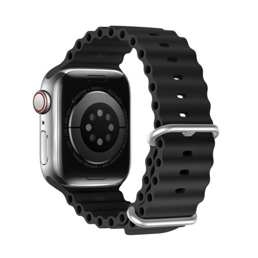 Apple Watch rihm silikoonist Dux Ducis OceanWave 414038mm must 1