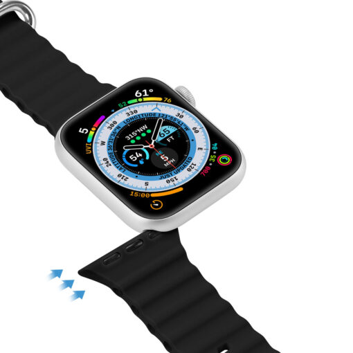 Apple Watch rihm silikoonist Dux Ducis OceanWave 414038mm must 7