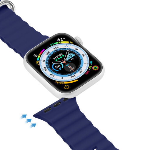 Apple Watch rihm silikoonist Dux Ducis OceanWave 414038mm tumesinine 7
