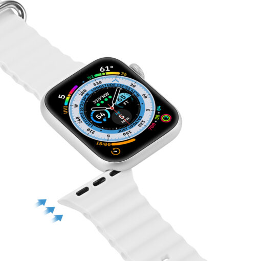 Apple Watch rihm silikoonist Dux Ducis OceanWave 454442mm valge 7
