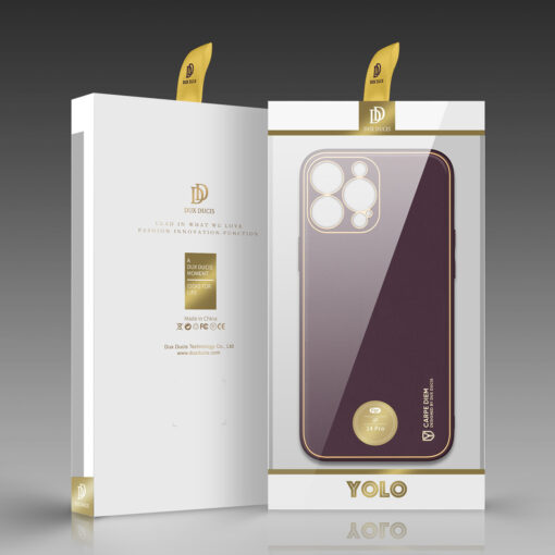 iPhone 14 PRO umbris Dux Ducis Yolo elegant kunstnahast ja silikoonist servadega lilla 4