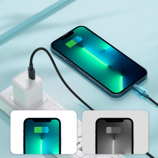 iPhone laadija juhe USB C lightning 2m roheline 2