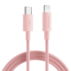 iPhone laadija juhe USB C lightning 2m roosa