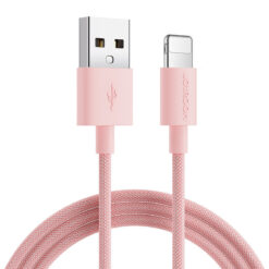 iPhone laadija juhe USB lightning 1m roosa