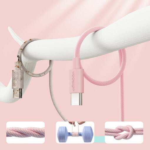 iPhone laadija juhe USB lightning 1m roosa 4