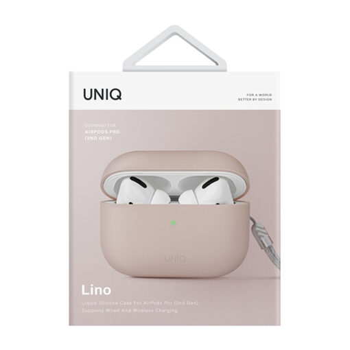 Apple Airpods PRO 2 umbris silikoonist Lino UNIQ arctic blush pink 4
