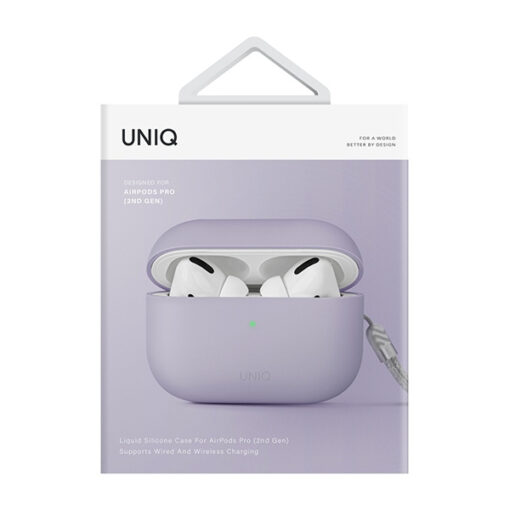 Apple Airpods PRO 2 umbris silikoonist Lino UNIQ arctic lilac lavender 4