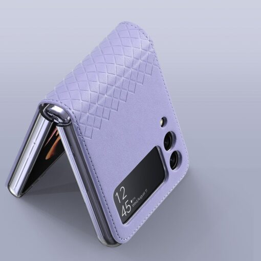 Samsung Z Flip 3 kaaned kunstnahast Dux Ducis Bril lilla 3