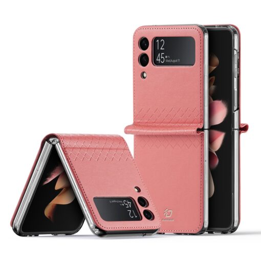 Samsung Z Flip 3 kaaned kunstnahast Dux Ducis Bril roosa