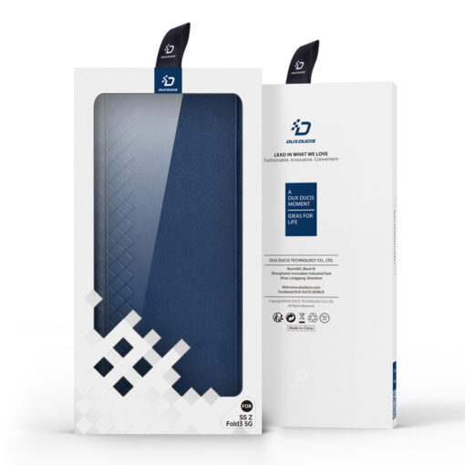 Samsung Z Fold 3 kaaned kunstnahast Dux Ducis Bril sinine 4