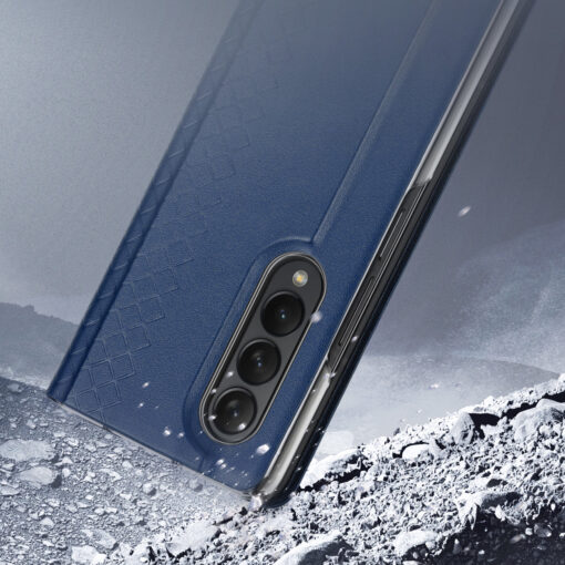 Samsung Z Fold 3 kaaned kunstnahast Dux Ducis Bril sinine 8