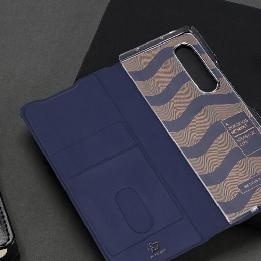 Samsung Z Fold 3 kaaned kunstnahast Dux Ducis Bril sinine 9