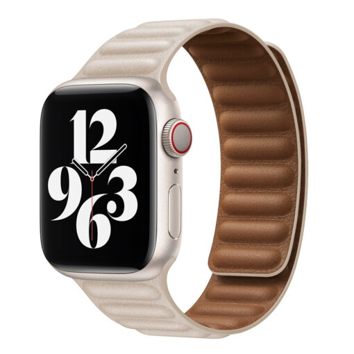 devia apple watch two tone leather strap 38 40 41m