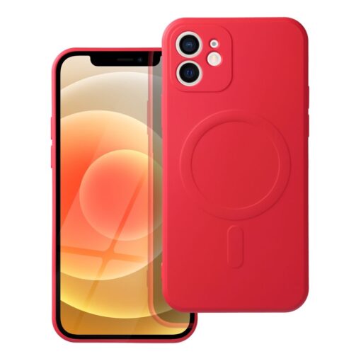 iPhone 12 umbris silikoonist MagSafe punane