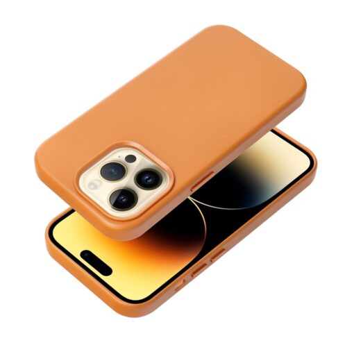 iPhone 14 PLUS kunstnahast MagSafe umbris oranz 2