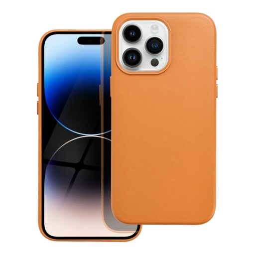 iPhone 14 PRO MAX kunstnahast MagSafe umbris oranz