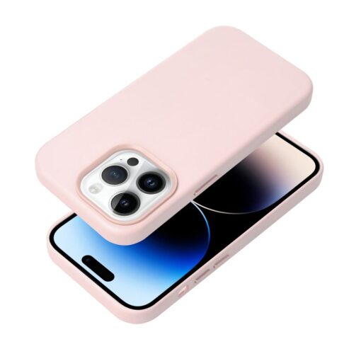 iPhone 14 PRO kunstnahast MagSafe umbris roosa