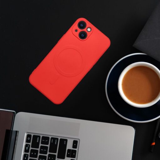 iPhone 78 SE 2020 ja 2022 umbris silikoonist MagSafe punane 1
