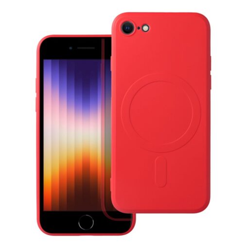 iPhone 78 SE 2020 ja 2022 umbris silikoonist MagSafe punane