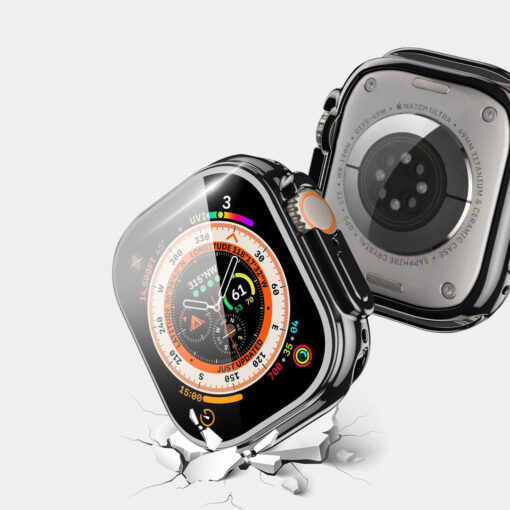 Apple Watch Ultra 49mm ekraanikaitse korpusega silikoonist Dux Ducis Somo must 4